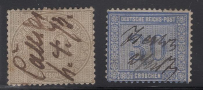 Germany Scott#: 12-13 U F/VF pen cancels