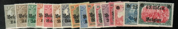 Belgium Scott#: N10-25 Michel#: * F/VF