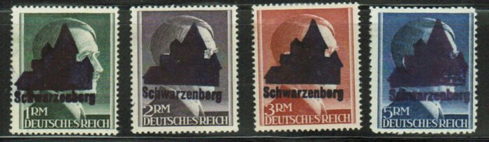 Germany Post WWII Locals Schwarzenberg Michel# 20 II - 23 II** F/VF